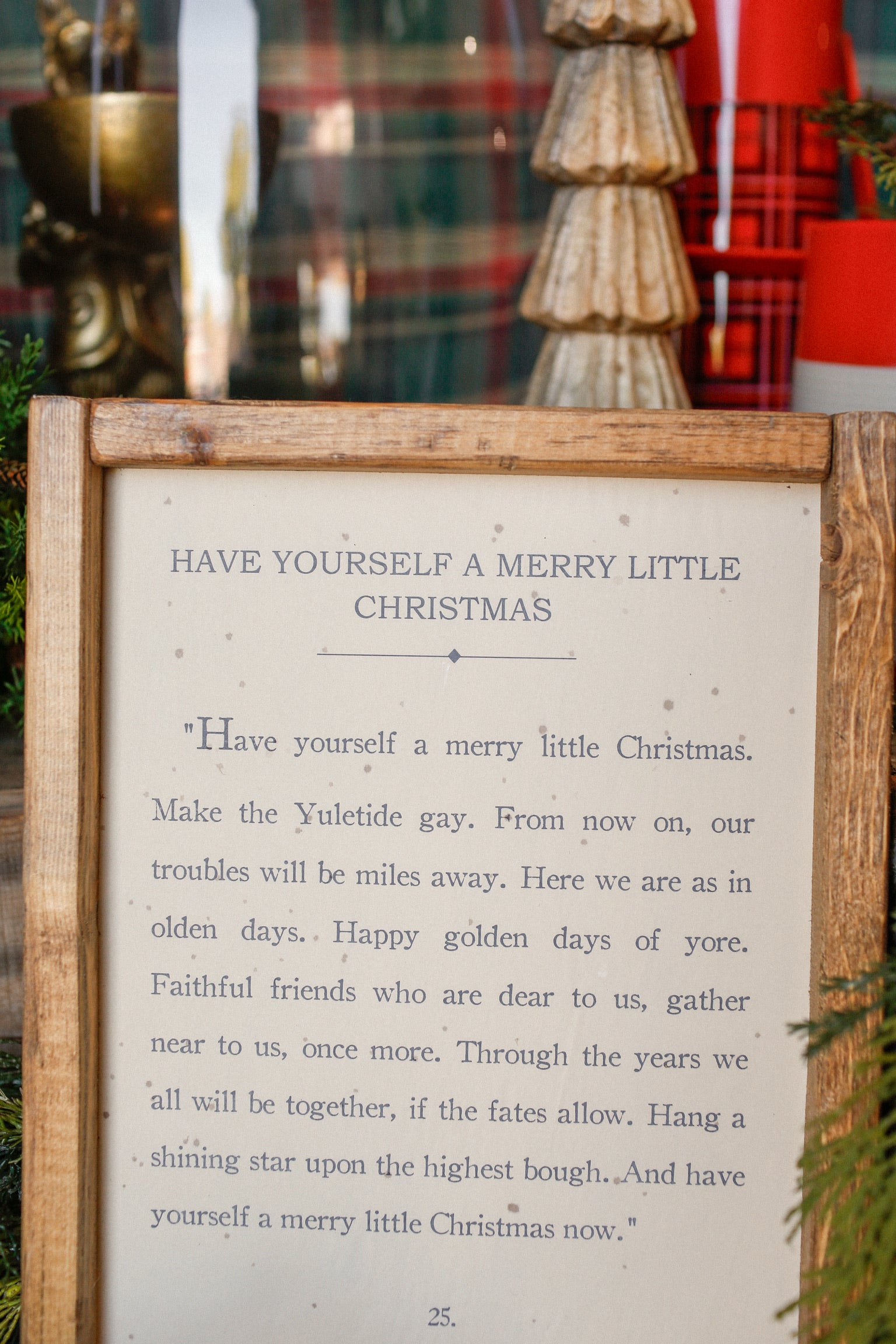 Handmade "Have Yourself A Merry Christmas" Framed Sign
