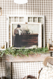 Salvaged Framed Woman Canvas