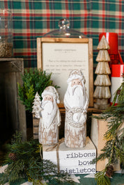 Washed Carved Santa