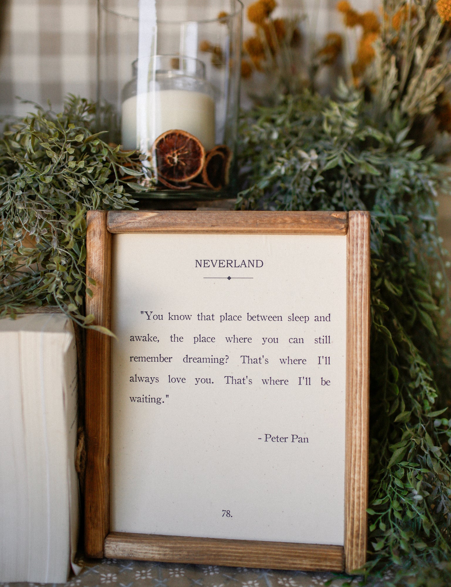 Handmade "Neverland" Framed Sign The Little Burlap Barn®