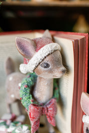 Retro Present Delivery Glitter Deer