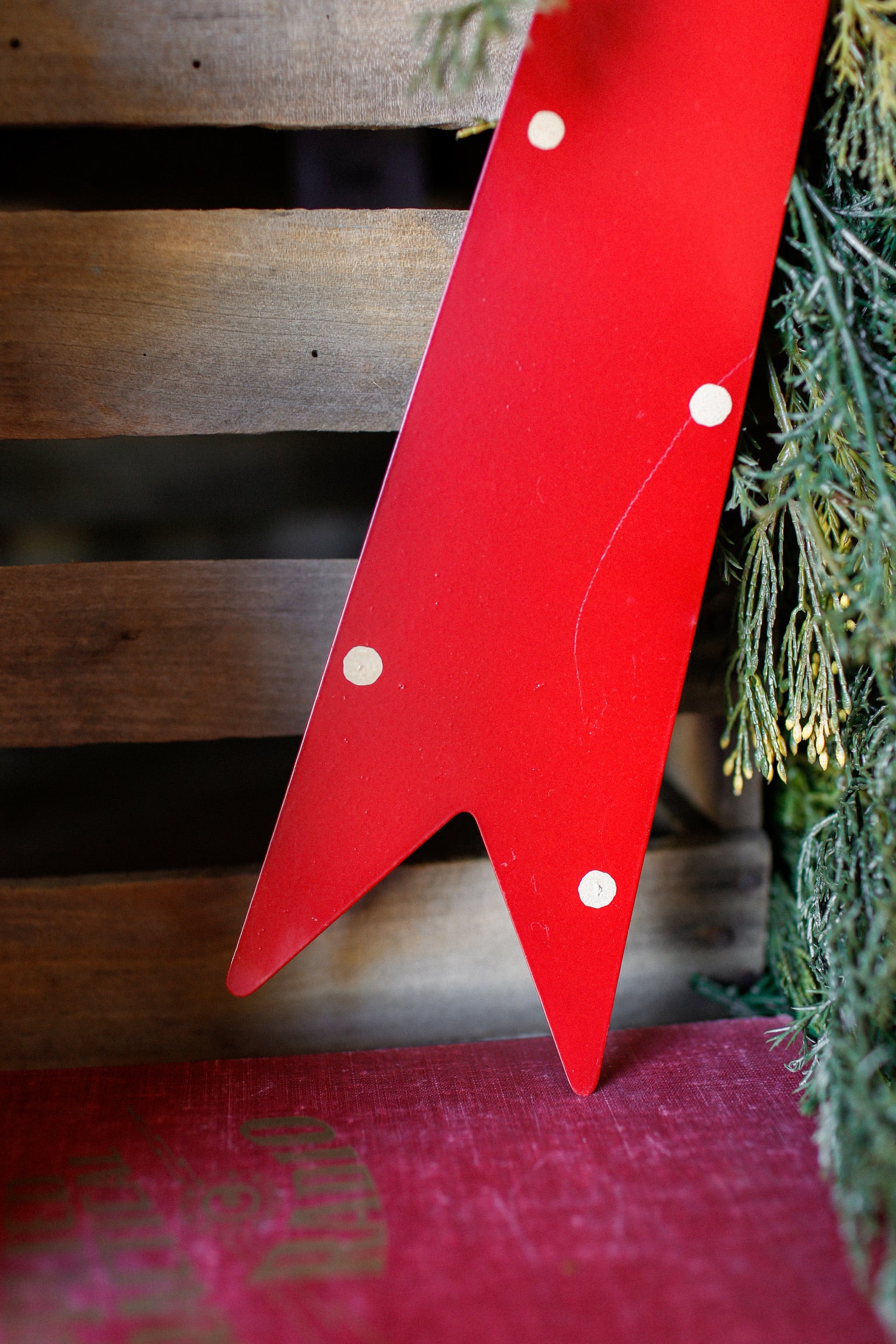 Metal Red Polka Dot Bow