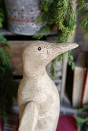 Hand Carved Wood Penguin