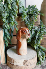 Stoneware Dog Vase