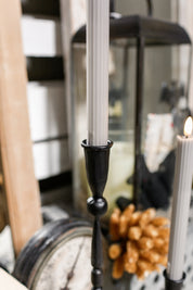 Hand-Forged Black Iron Candlestick