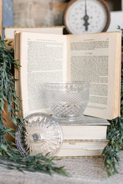 Vintage Ornate Cut Glass Candy Dish