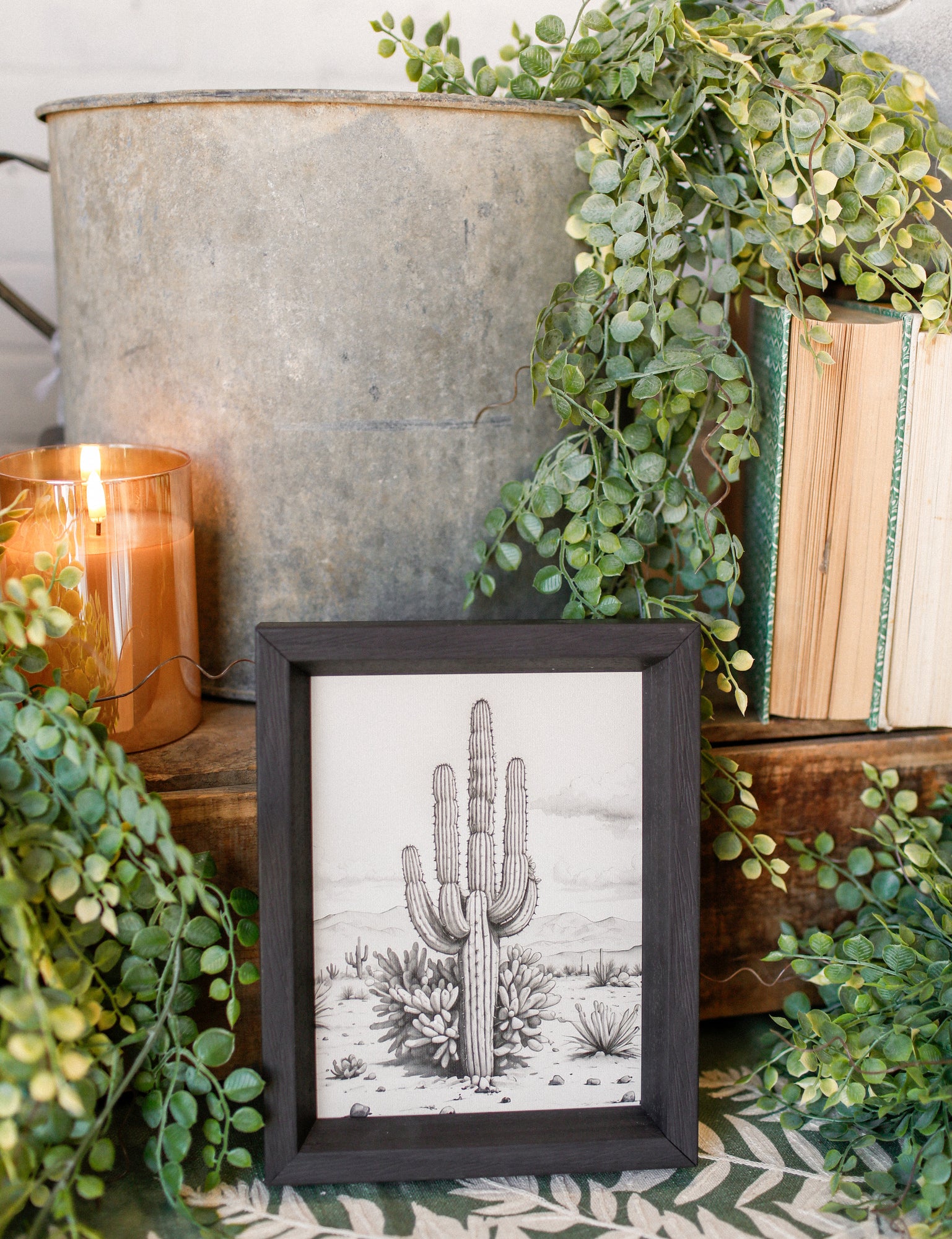 Desert Cactus Framed Art The Little Burlap Barn®