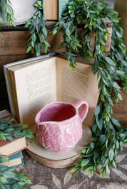 Hand-Painted Pink Cabbage Creamer