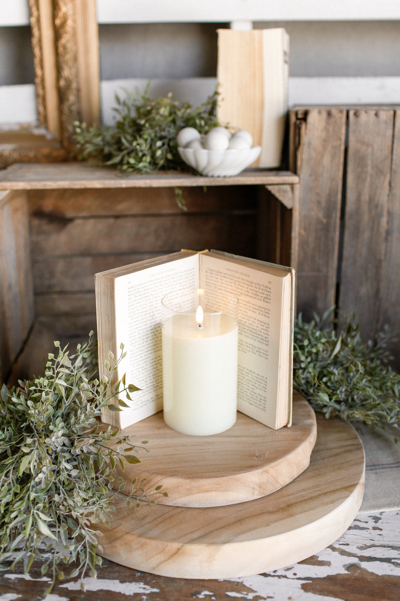 XS Ivory Flameless Candle The Little Burlap Barn®