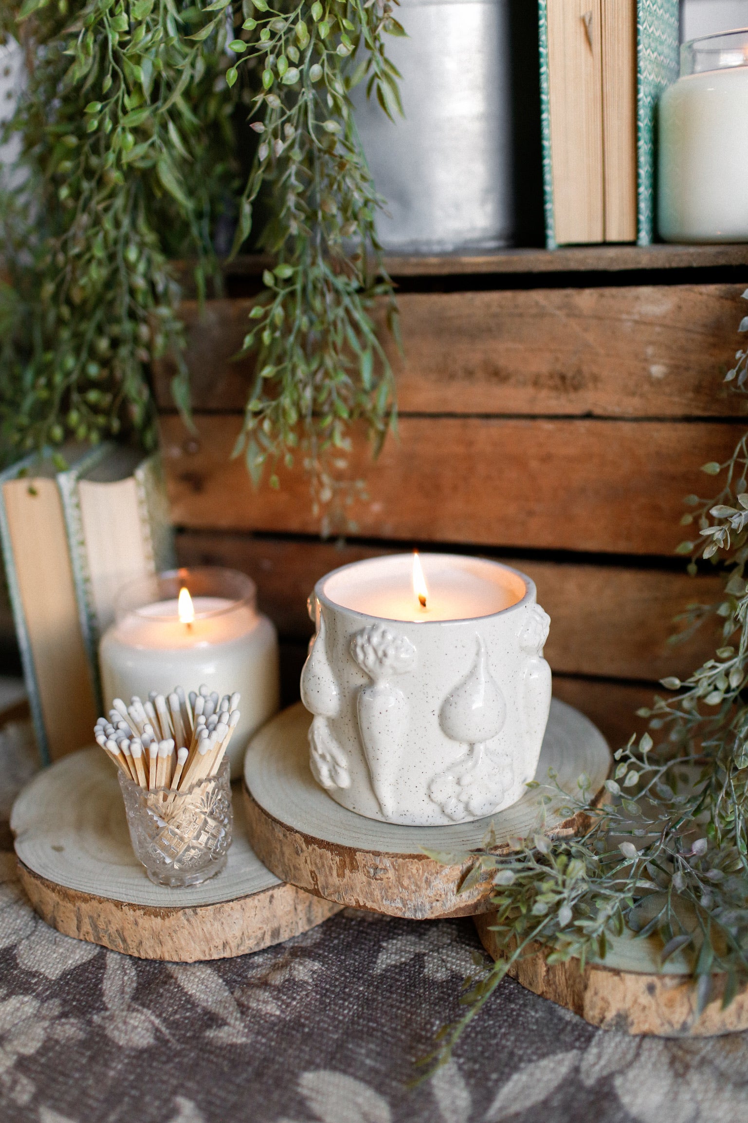 Stoneware Veggie Candle