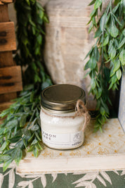 Mason Jar Candle-Lemon Cake The Little Burlap Barn®
