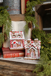 Red Lighted Mini Gingerbread House