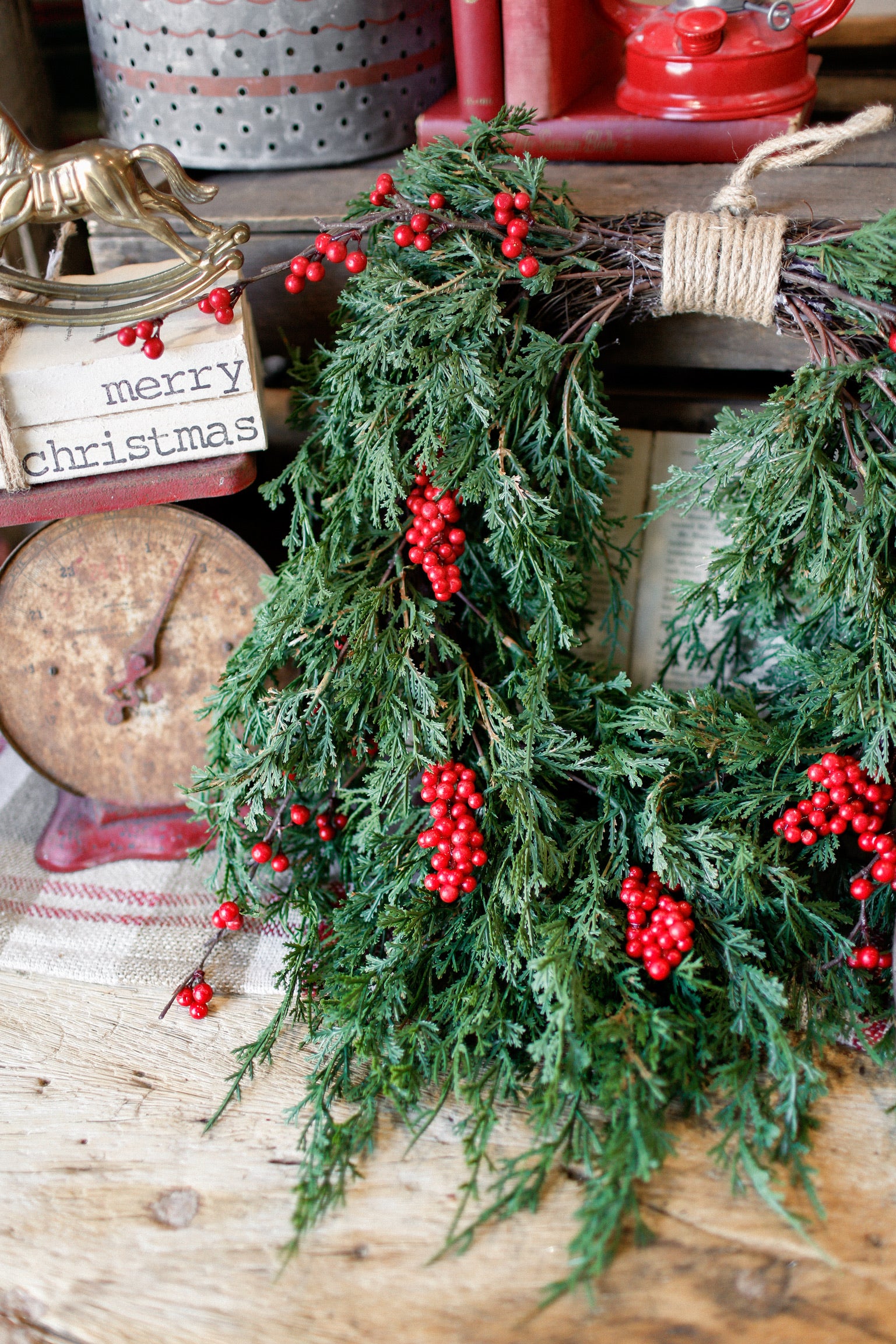 Forest Falls Berry Wreath (L)
