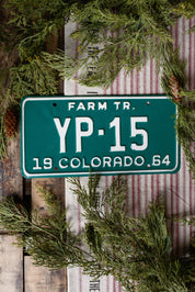 Vintage Green License Plate