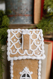 Tall White Icing Gingerbread House