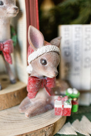 Retro Present Delivery Glitter Deer