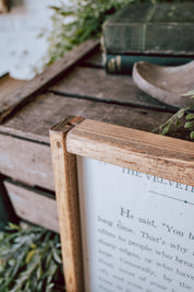 Handmade "Velveteen Rabbit" Framed Sign The Little Burlap Barn®