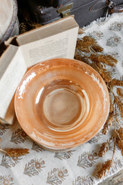 Vintage Peach Fire King Serving Bowl