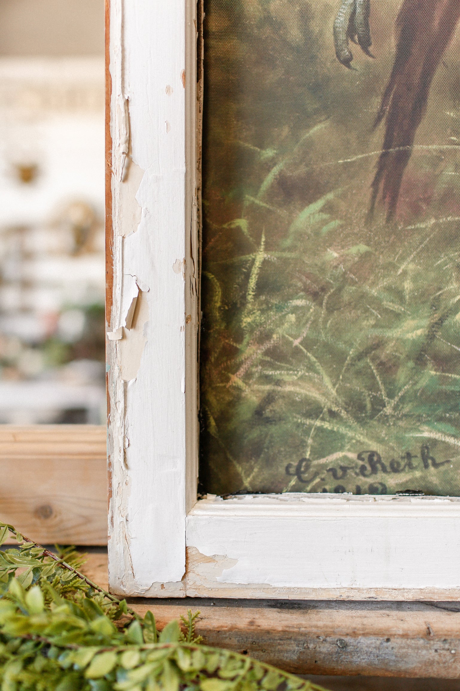 Salvaged Framed Pointer & Pheasant Canvas The Little Burlap Barn®