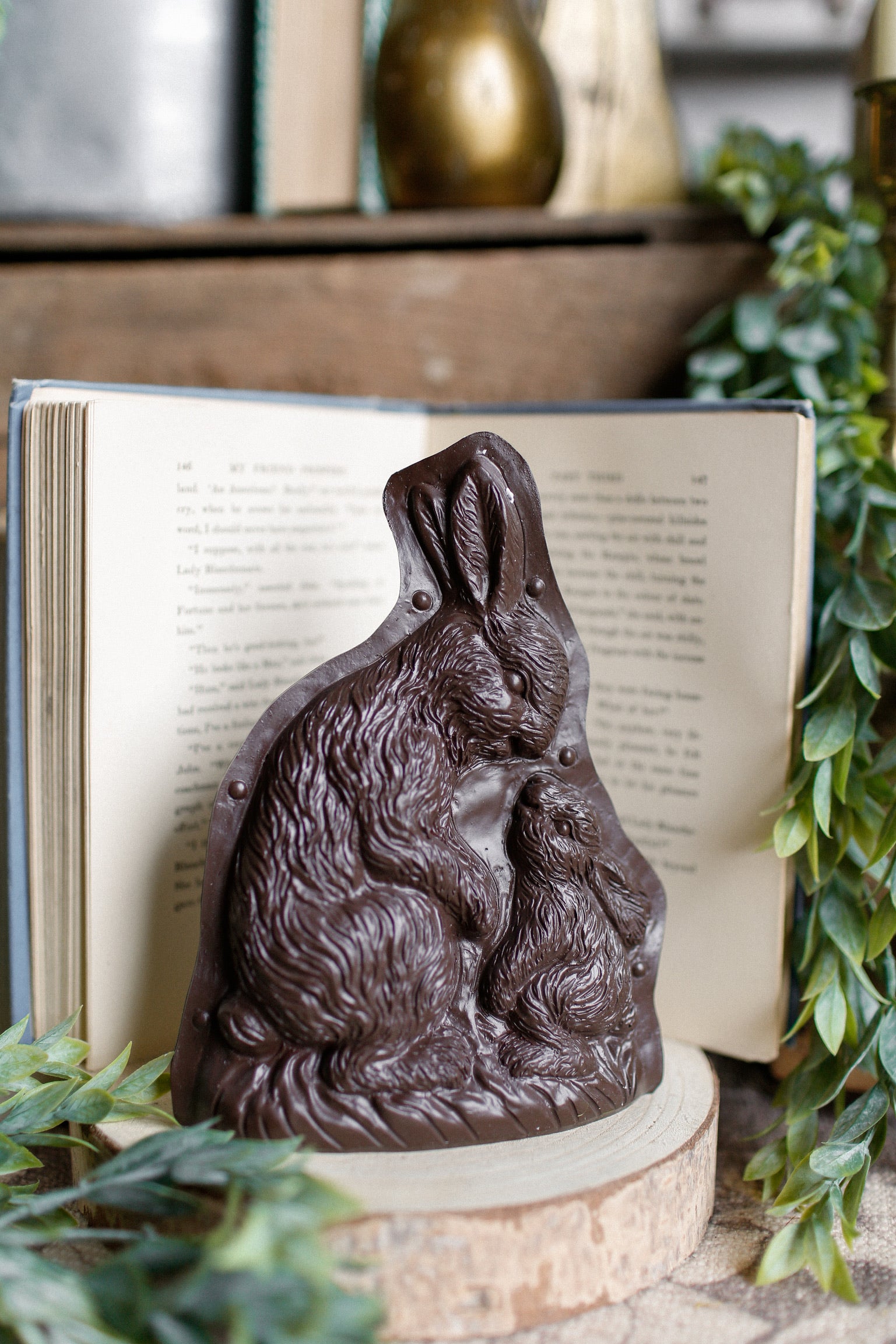Chocolate Bunny & Baby The Little Burlap Barn®
