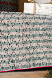 Smocked Green Stripe Runner