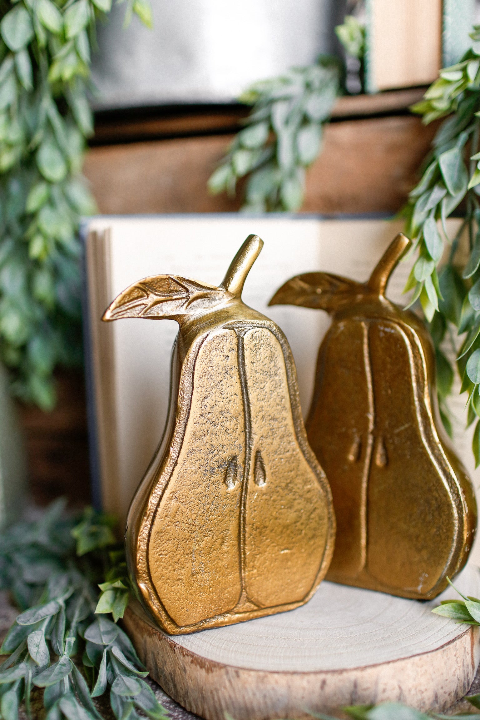 Golden Pear Bookends