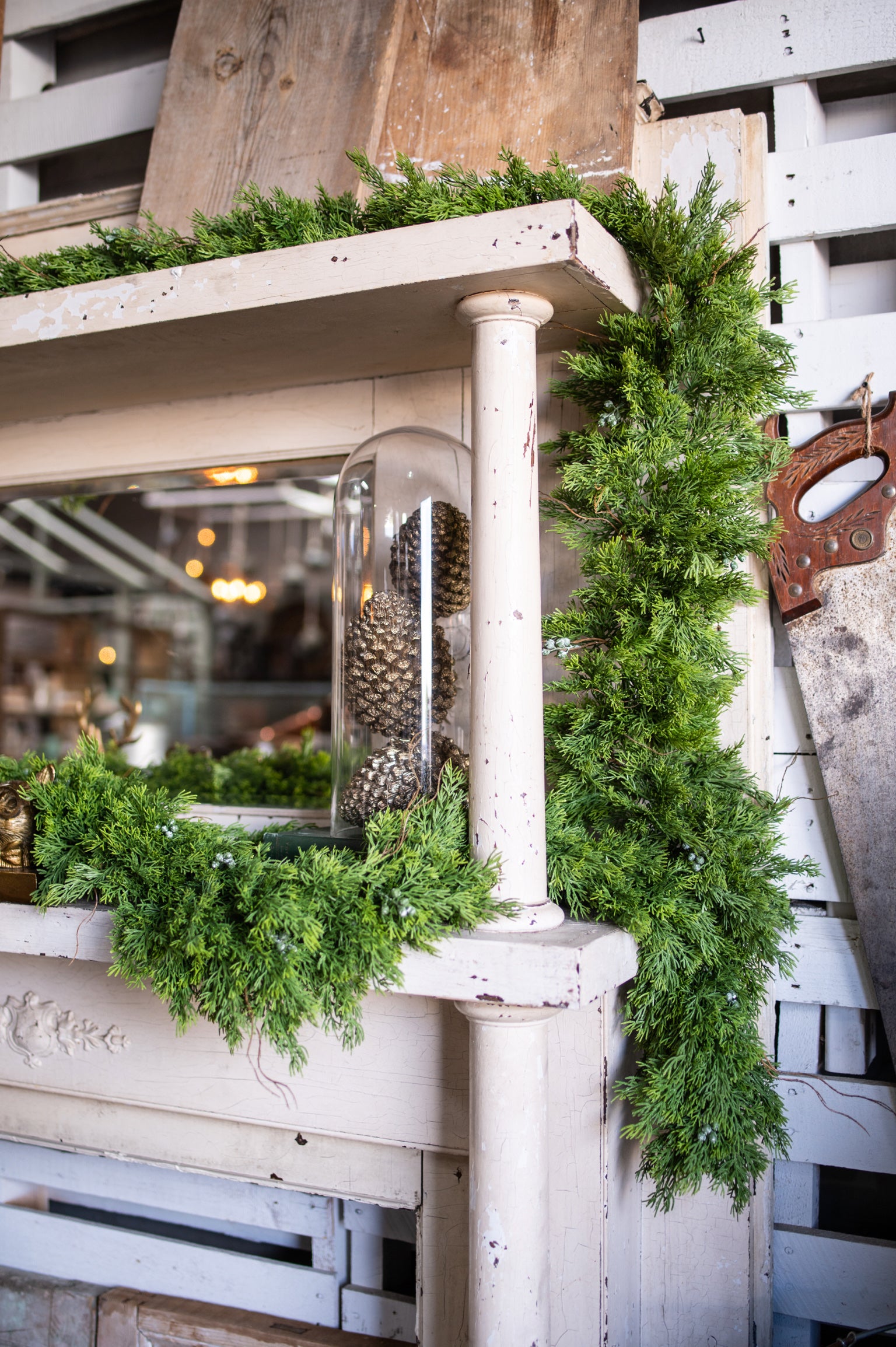 Real Touch Dripping Cedar Garland