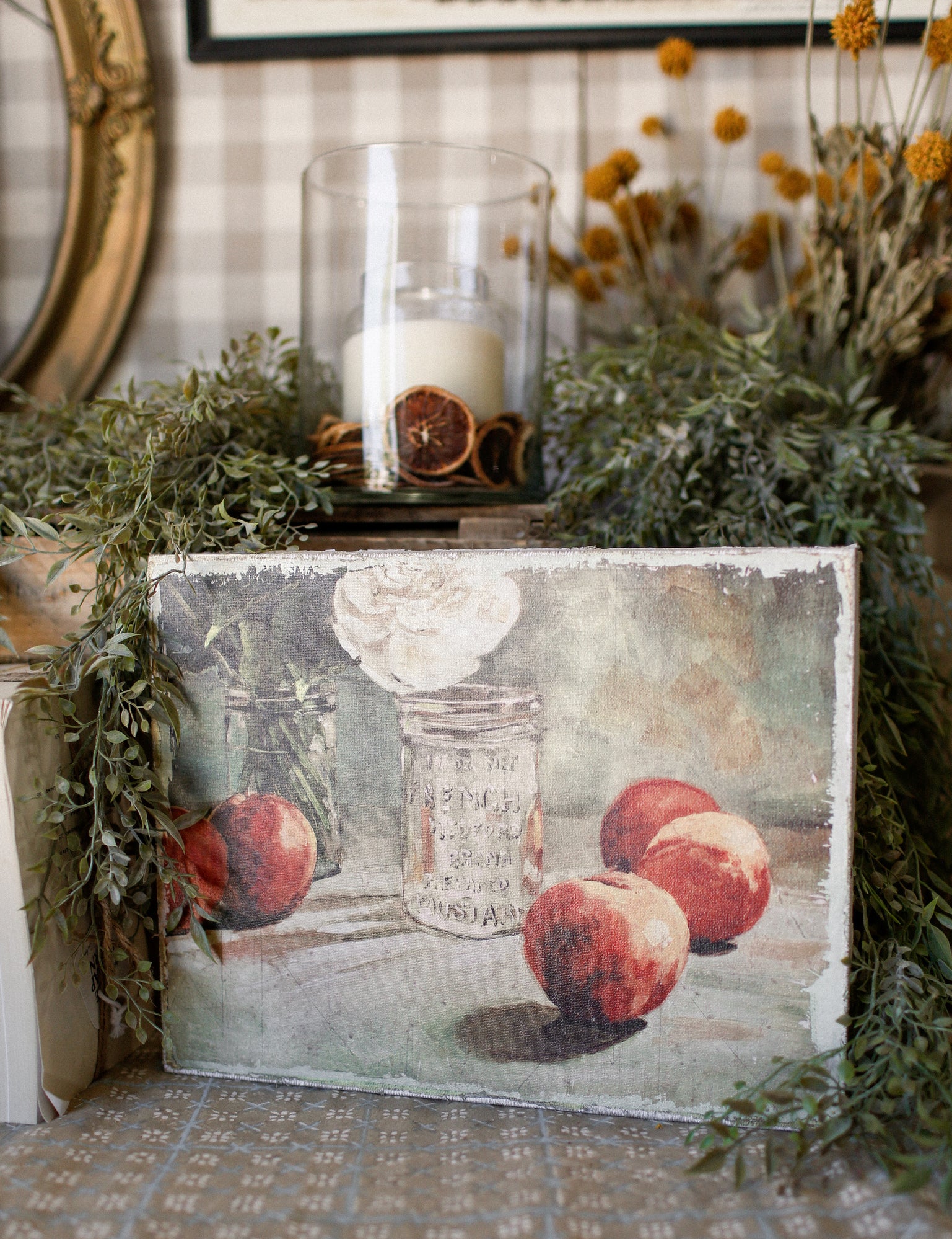 Peaches Still Life Canvas Print The Little Burlap Barn®
