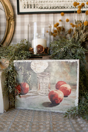 Peaches Still Life Canvas Print The Little Burlap Barn®