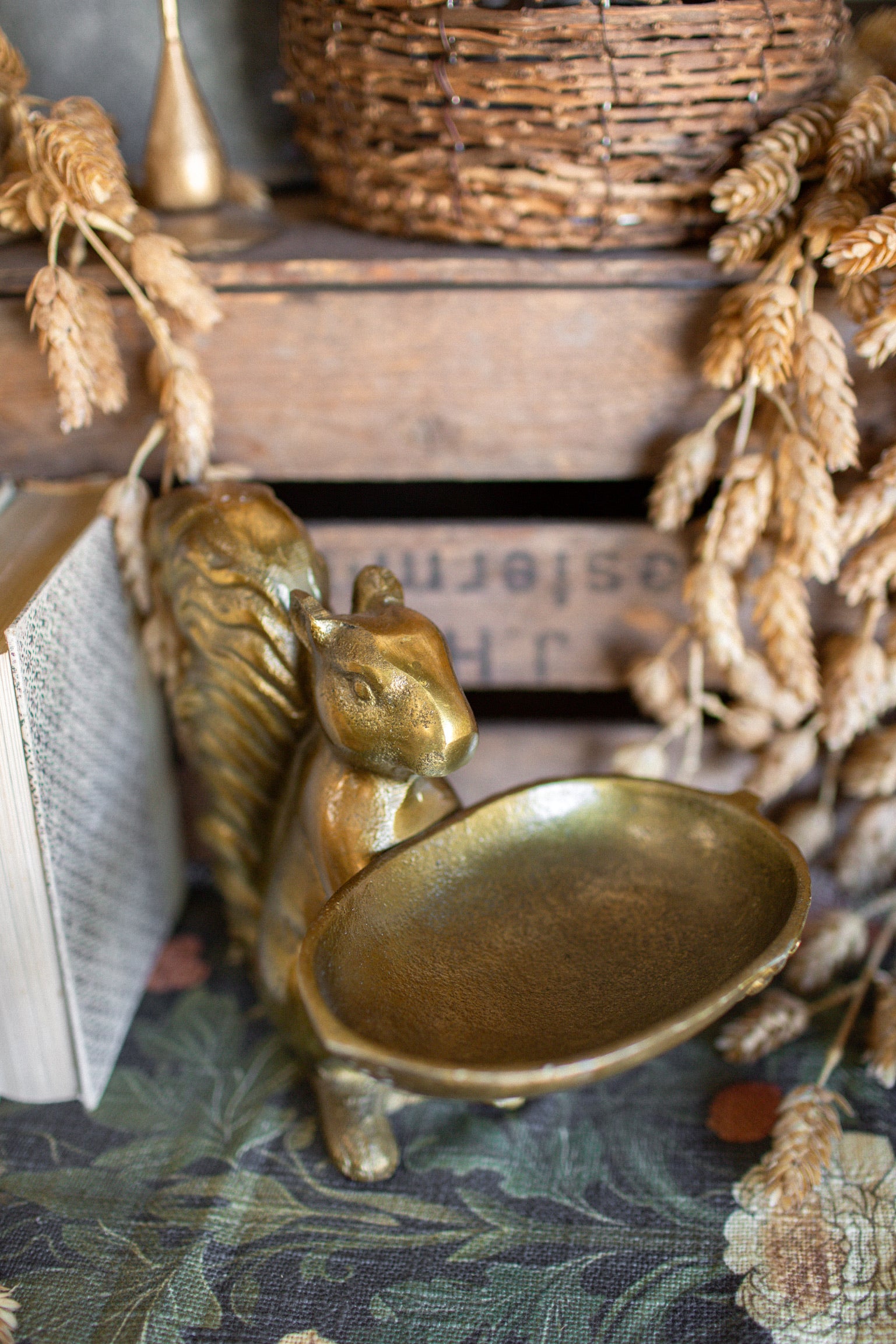 Brass Squirrel Figurine