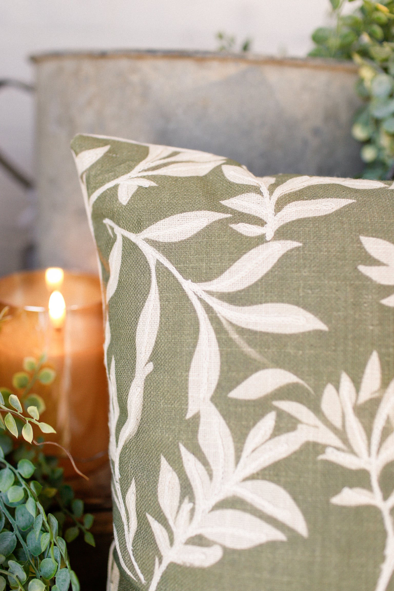Botanical Leaves Pillow The Little Burlap Barn®