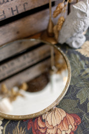 Footed Mirrored Tray