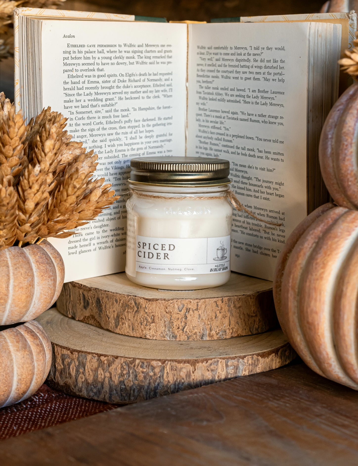 Spiced Cider Mason Jar Candle The Little Burlap Barn