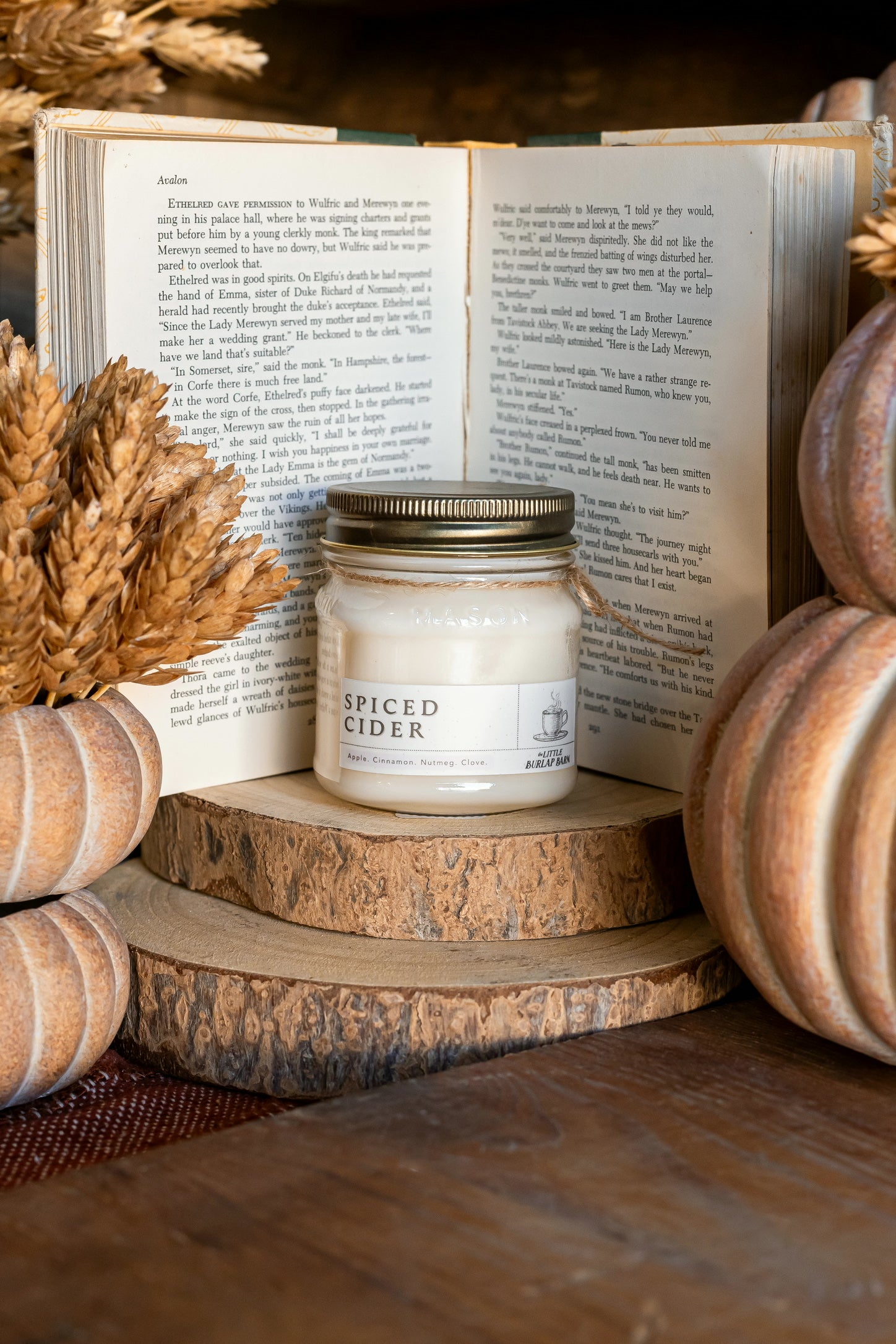 Spiced Cider Mason Jar Candle The Little Burlap Barn