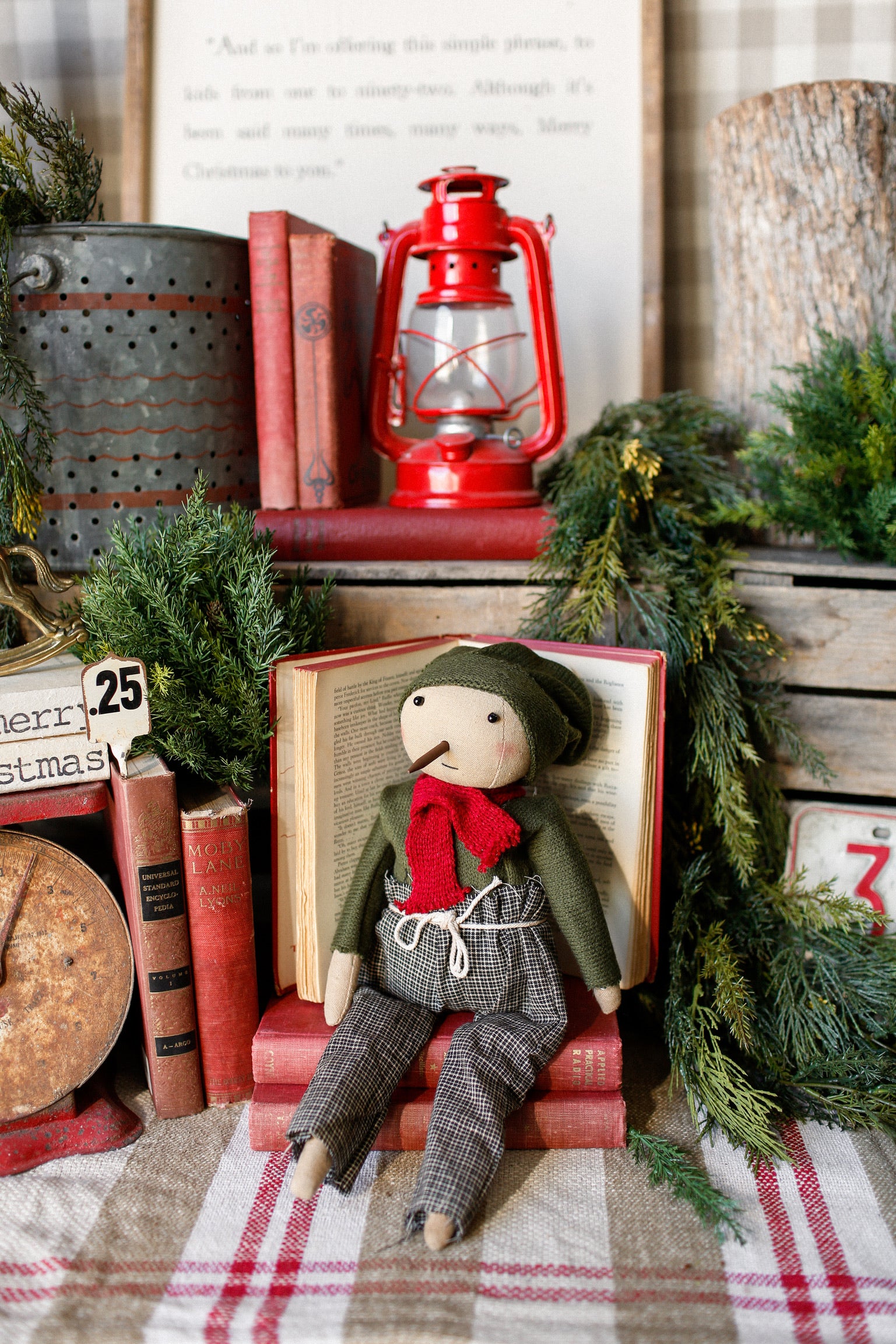 Handmade Cozy Snowman Doll