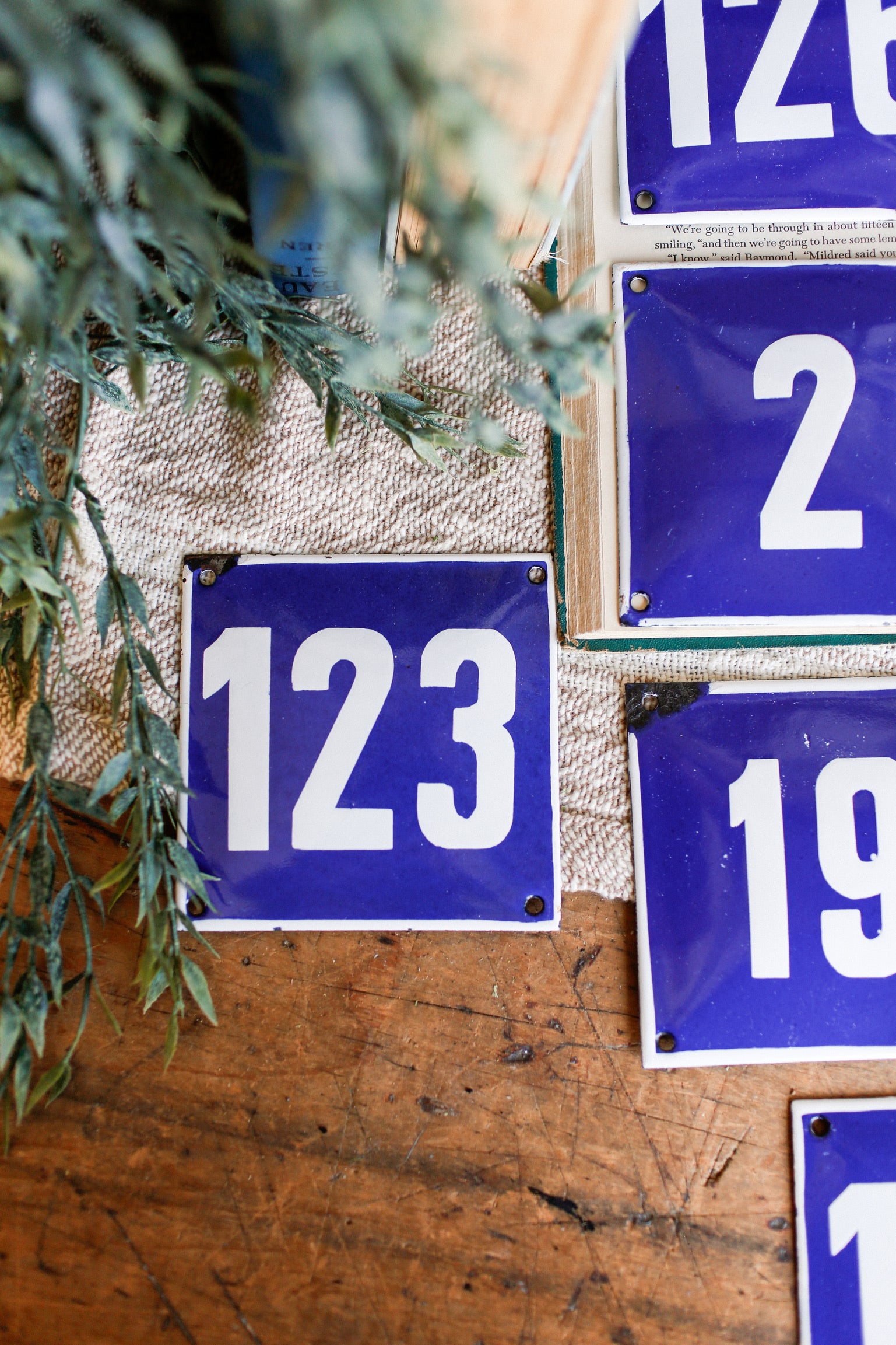 Salvaged French Enamel Number The Little Burlap Barn®