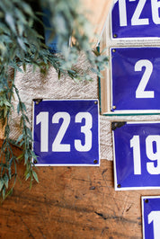 Salvaged French Enamel Number The Little Burlap Barn®