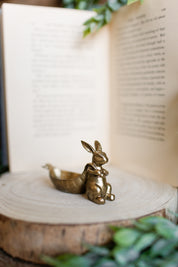 Mini Gilded Bunny & Carrot Bowl