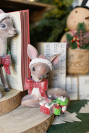 Retro Present Delivery Glitter Deer