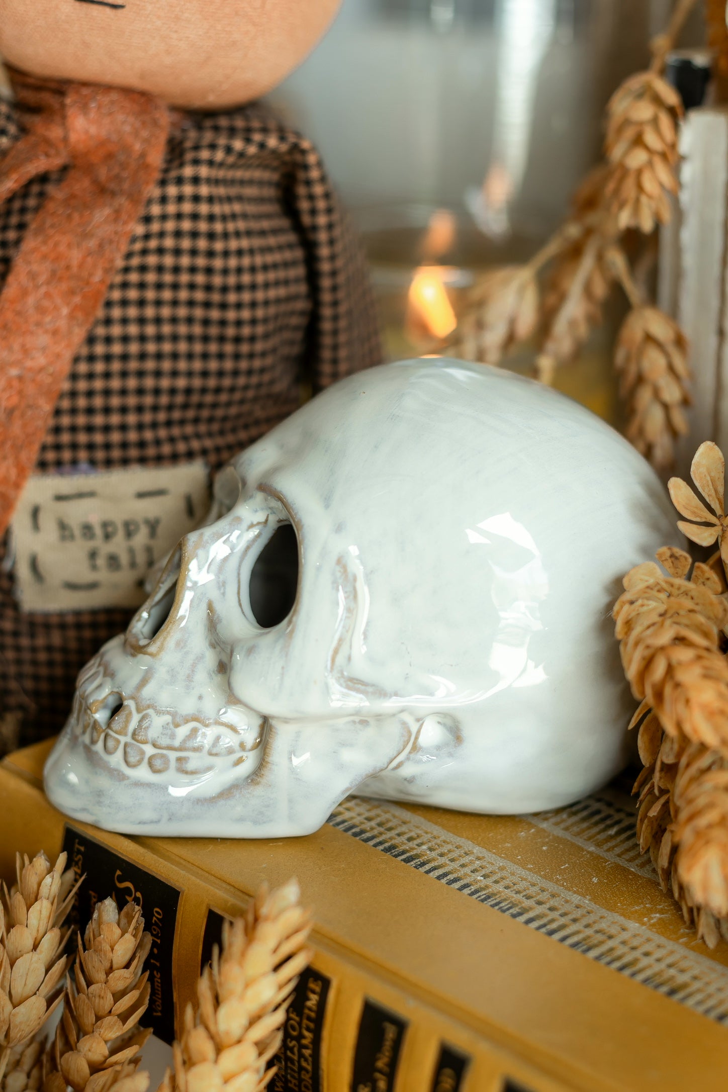 Ceramic Glazed Skull The Little Burlap Barn®