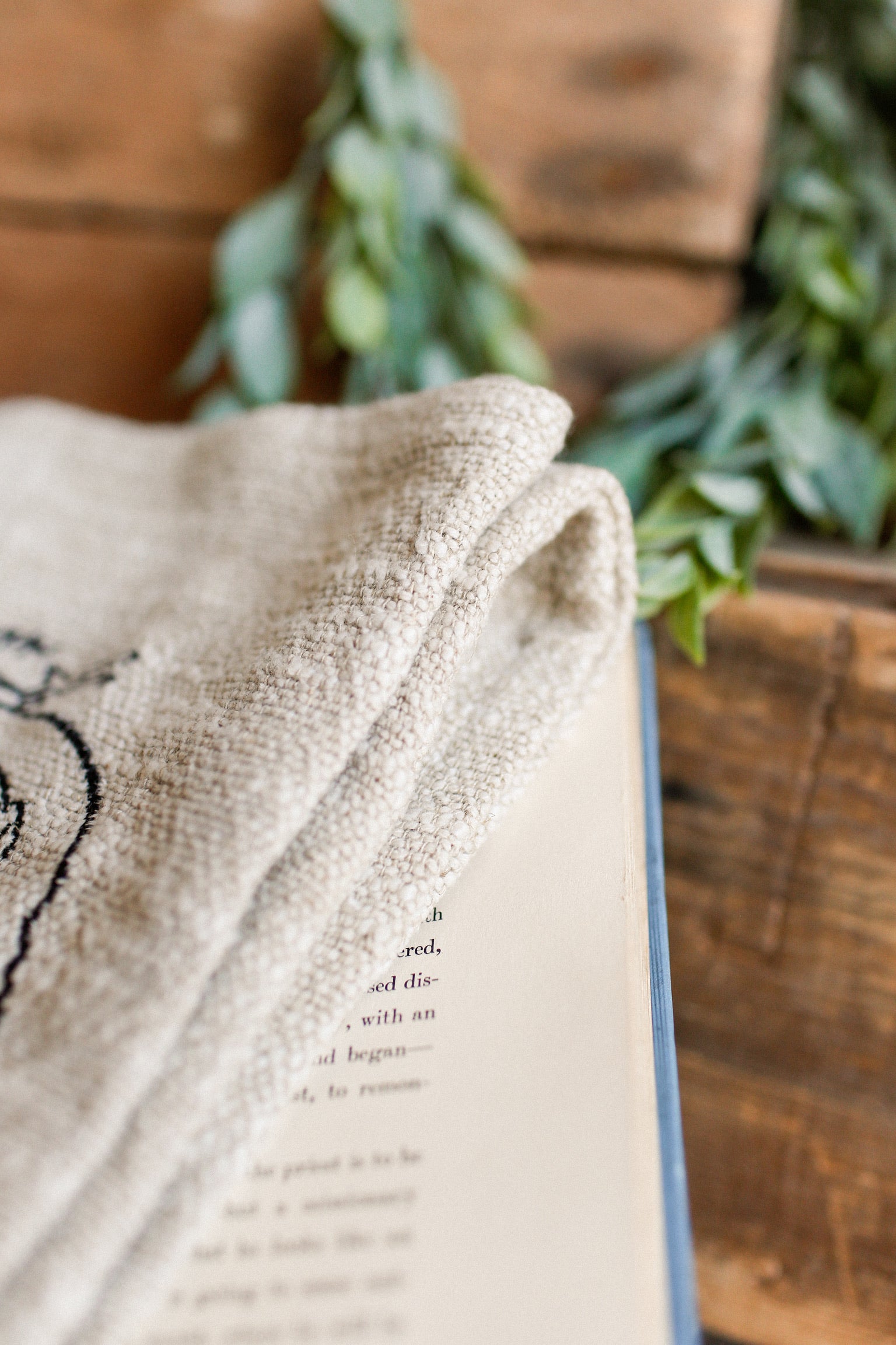 Linen Embroidered Towel