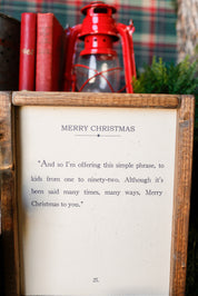Handmade "Merry Christmas" Framed Sign