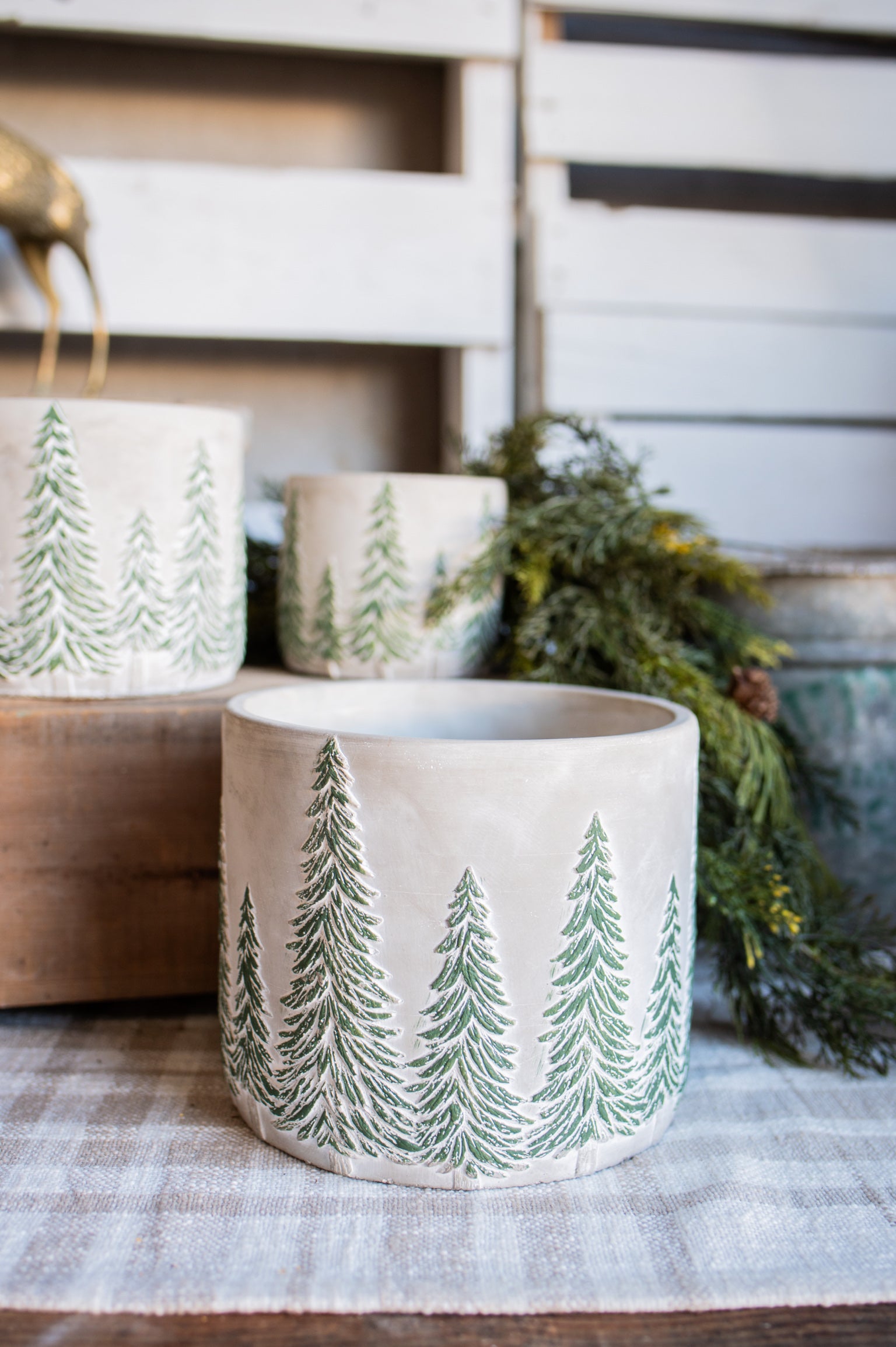 Concrete Tree Farm Pot