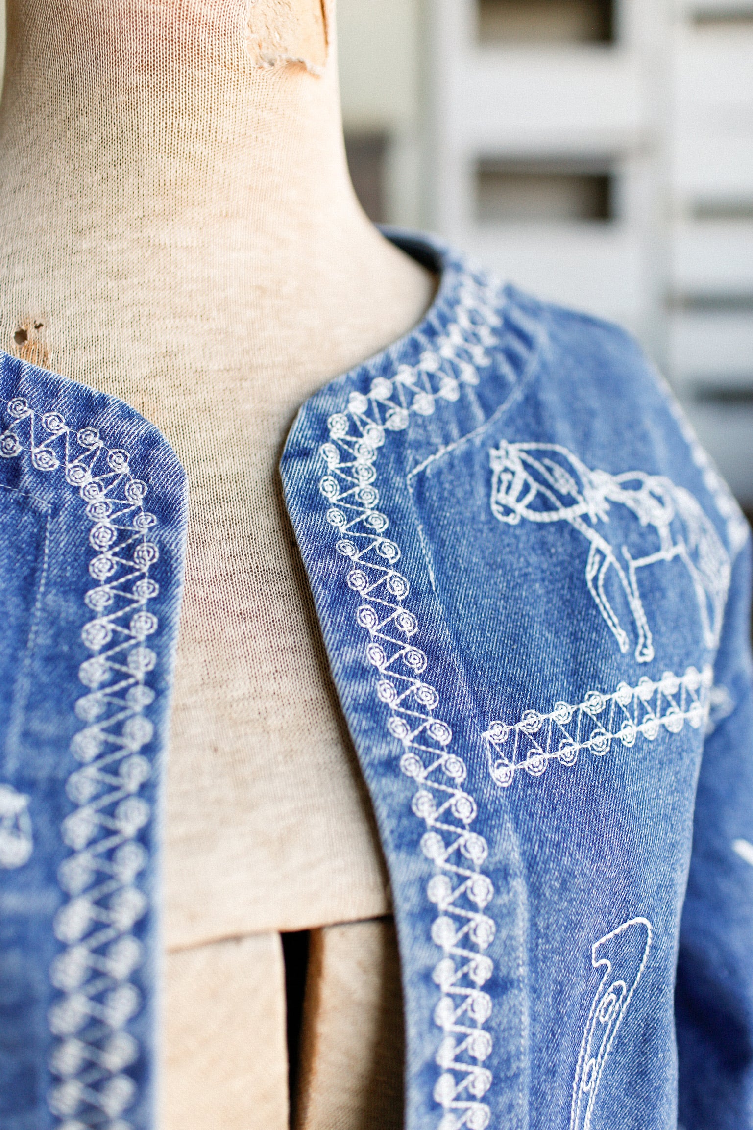 Embroidered Yee Haw Denim Jacket