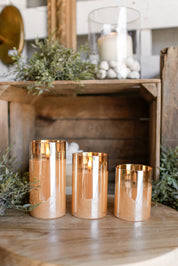 Champagne Flameless Candle Trio The Little Burlap Barn®