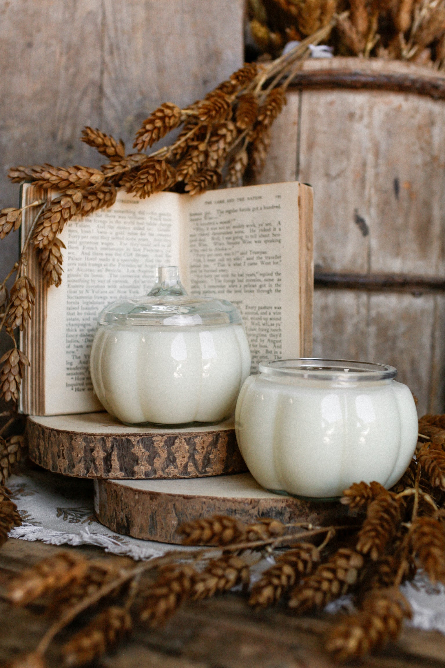 Glass Pumpkin Candle (S)