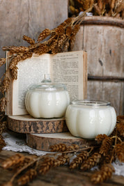 Glass Pumpkin Candle (S)