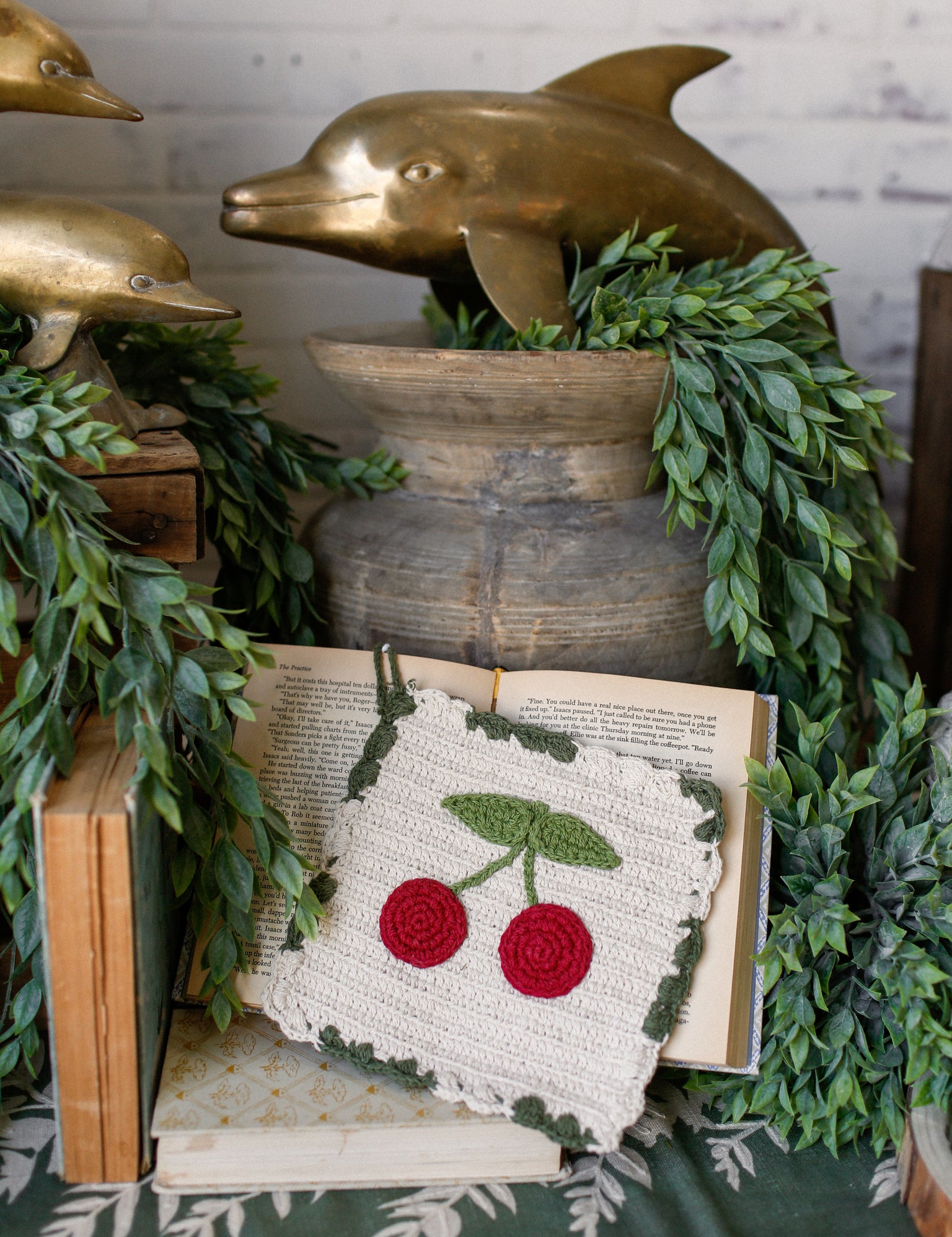 Cherry Crocheted Pot Holder The Little Burlap Barn®