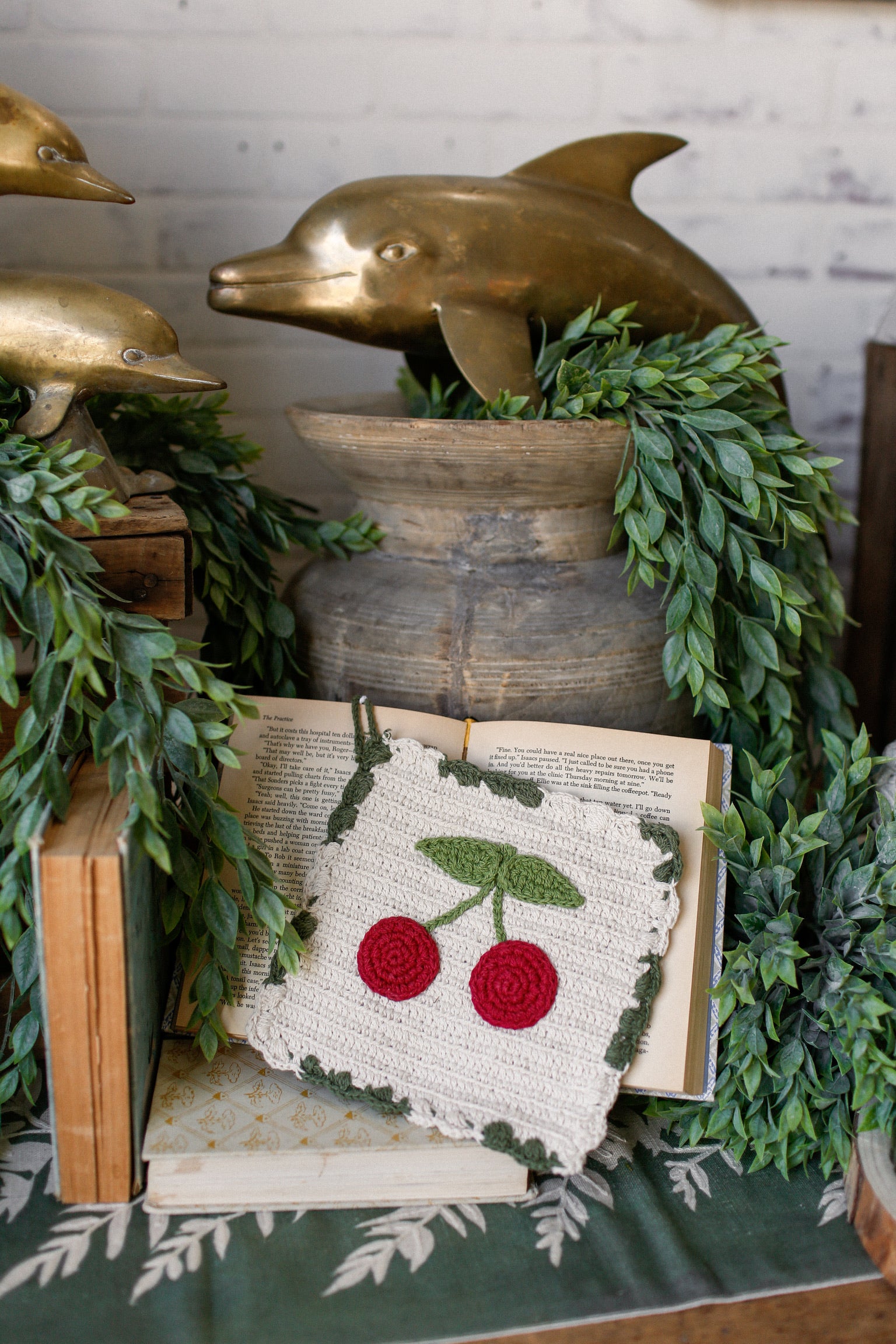 Cherry Crocheted Pot Holder The Little Burlap Barn®