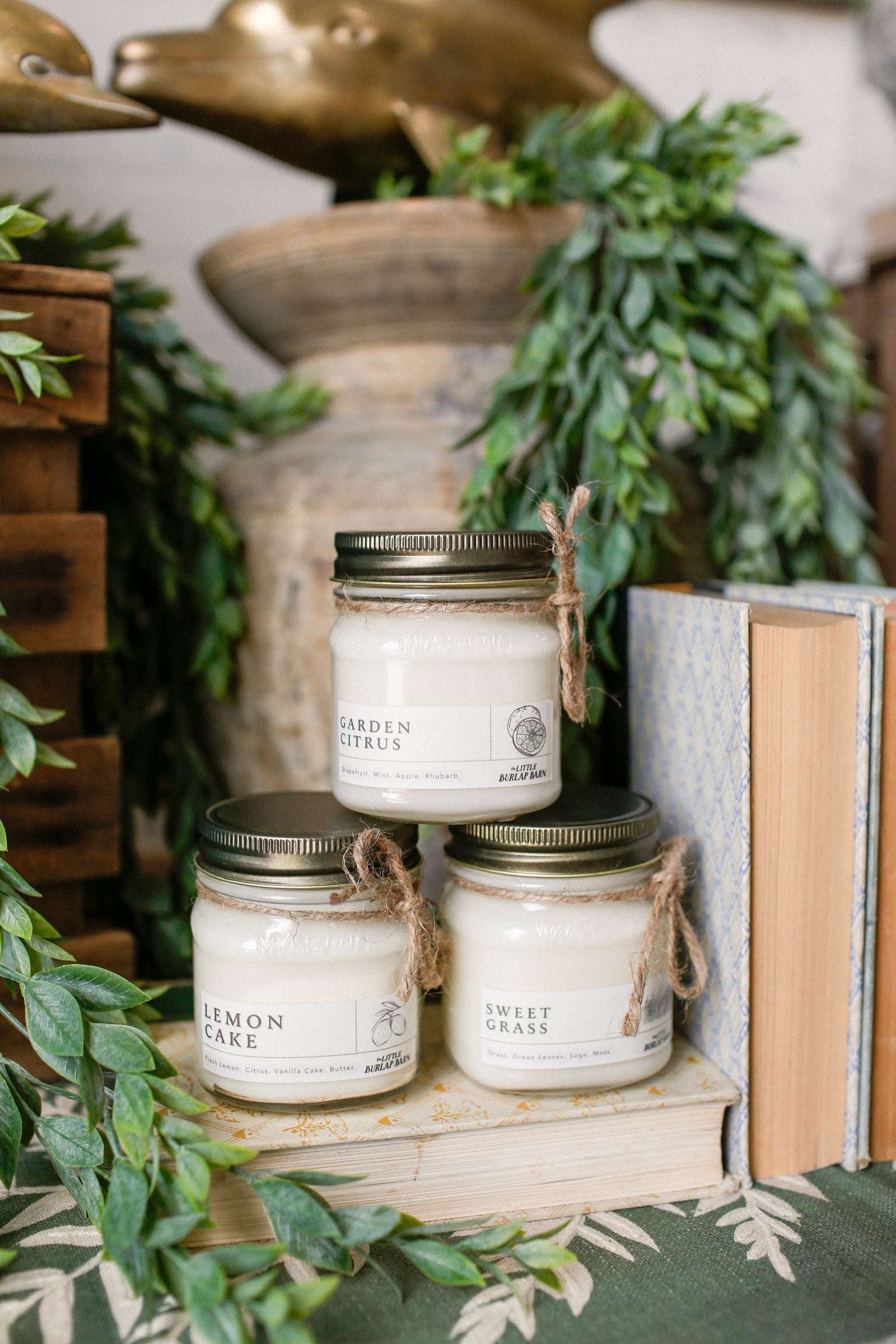 Mason Jar Candle-Lemon Cake The Little Burlap Barn®